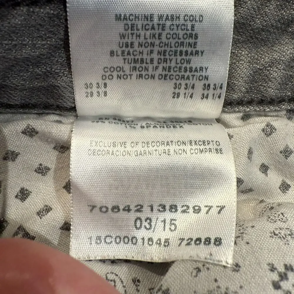 Vans Gray Straight Jeans Boys Size 16 Classic Style